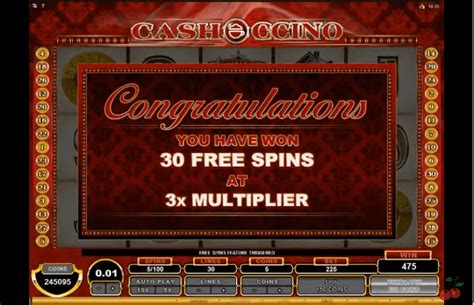 Cashoccino spins  But it gets better, because all wins awarded throughout the free spin bonus will be doubled